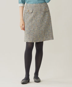自由区 ラメノットファンシーツイード スカート