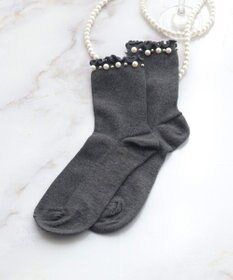 Tiaclasse パール付きフリルソックス