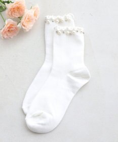 Tiaclasse パール付きフリルソックス