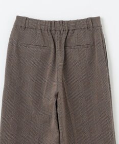 ANY L 【洗濯機可/ストレッチ/ウエストゴム/裏起毛】マルチファンクションストレッチチェックワイドパンツ