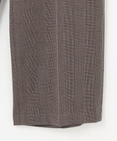 ANY L 【洗濯機可/ストレッチ/ウエストゴム/裏起毛】マルチファンクションストレッチチェックワイドパンツ