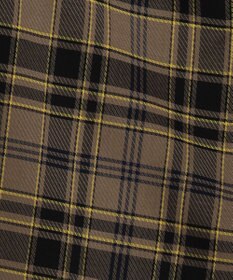 組曲 シアーツイルチェック ハイネックブラウス