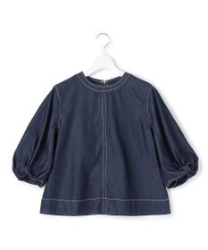 J.PRESS YORK STREET 【WOMEN】ライトダンガリー ツイストスリーブ ブラウス