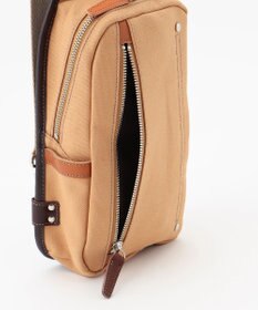 UNBILLION Otias 8号キャンバス牛革付属タテ型ボディバッグ