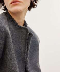 BEIGE， MILLAM / フェイクレザーパッチツイードジャケット