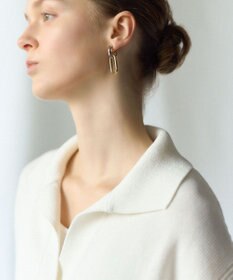 23区 【先行予約】コンビカラー オーバル イヤリング