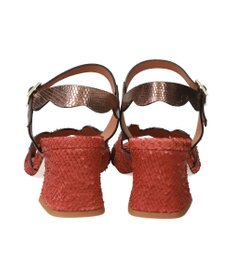 INTER-CHAUSSURES 【DUCCIO DEL DUCA】異素材コンビチャンキーヒールサンダル