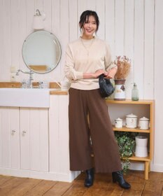 WEGO 【WEB限定/2025年秋冬新作/裾カットOK！自分サイズに調整可能/ウエストゴム/しわになりにくい/】カットプリーツパンツ