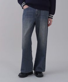 WEGO 【ユニセックス着用ITEM/ウエスト調整可】フレアデニムパンツ