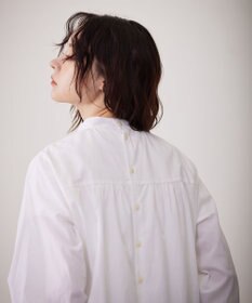 J.PRESS YORK STREET 【WOMEN】バックボタン ストライプブラウス
