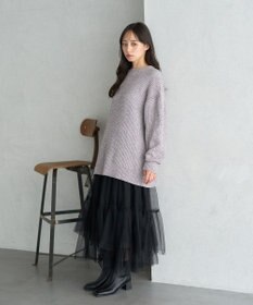 earth music&ecology シャイニーベロアチュニック