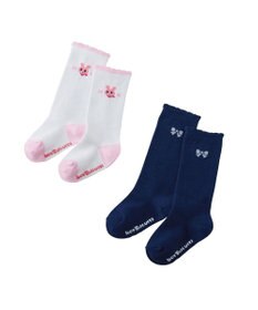 MIKI HOUSE HOT BISCUITS 【9-19cm / 靴下2足セット】 ハイソックスパック