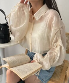 WEGO 楊柳シアードロストショートシャツ