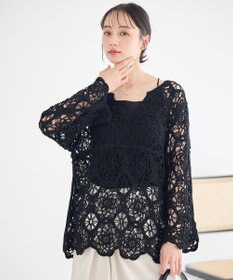 earth music&ecology クロシェ風プルオーバー