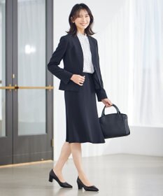 23区 L 【洗える】ジオメトリックパターン フリル ブラウス