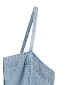 earth music&ecology ボタンキャミデニムワンピース