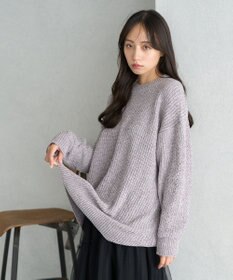 earth music&ecology シャイニーベロアチュニック