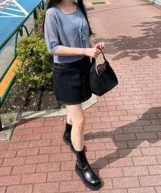 WEGO 【２点セット】半袖メッシュアンサンブルカーデ