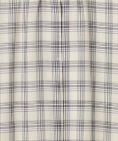 J.PRESS LADIES シアーストライプチェック フレンチスリーブ バンドカラー カットソー