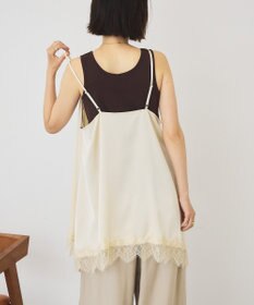 AMERICAN HOLIC イレギュラーヘムサテンレースキャミソール