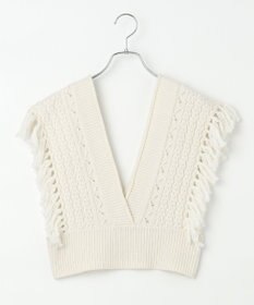 #Newans 【洗える】カシミヤブレンドバルキーデザインニットベスト