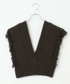 #Newans 【洗える】カシミヤブレンドバルキーデザインニットベスト