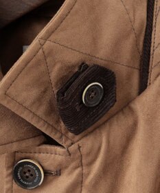 JOSEPH ABBOUD 【キルトレスダウン】ナチュラルダイスウェード ダウンコート