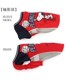 PET PARADISE スヌーピー バレーボール Tシャツ 接触冷感《レッド》 中型犬 大型犬