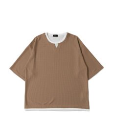 WEGO フェイクレイヤードキーネックT（S）