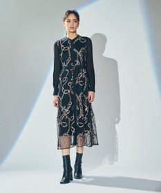 GRACE CONTINENTAL チェーン刺繍ワンピース