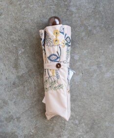 AND WOOL 〈一級遮光生地・晴雨兼用〉筆記帳刺繍の日傘 （折りたたみタイプ）