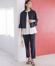 組曲 S 【先行予約・WEB限定】ライトリネンライクノーカラー ジャケット