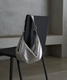 russet ソフトレザーラウンドショルダーバッグ【シルバー】(CE-1470-WEB)