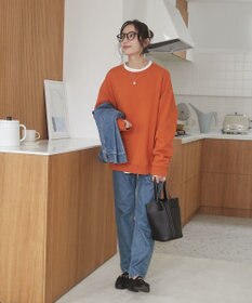 WEGO 【ユニセックス着用ITEM/裏起毛】リラックスフィットスウェットプルオーバー