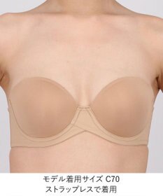 WACOAL ブラジャー ストラップレス サイズや体型特徴に合わせた設計 アウターにひびきにくい メッシュ素材(カップ肌側) レディース BXC610 /ワコール