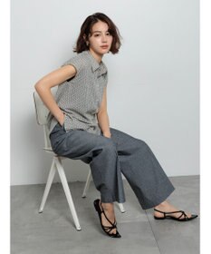 Te chichi シアサッカージオメ柄シャツブラウス