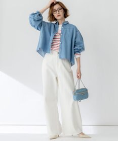 23区 【SLOW/一部店舗限定】LIGHT DENIM バレルワイド パンツ