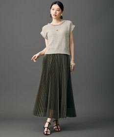 自由区 シャイニーオーガンジープリーツ スカート