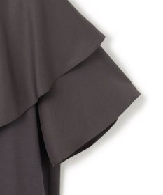 23区 S 【汗じみ防止/洗える】スムースデザイン ラッフルカラー カットソー