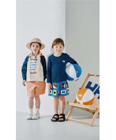 HELLY HANSEN 【キッズ・UVカット・耐海水・耐塩素・記名ラベル付】シグナルフラッグスビーチショーツ