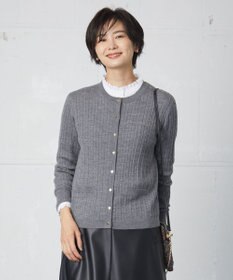 J.PRESS LADIES 【洗える】KNIT BASIC ミドル カーディガン
