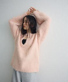 Green Parks 前後２ｗａｙキーネックシャギーニット