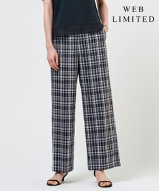 J.PRESS LADIES リネンレーヨン 柄 ワイドパンツ