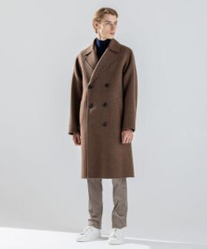 JOSEPH HOMME 【LEON掲載】【新素材】ウールキャメルリバー　ダブルブレストチェスターコート