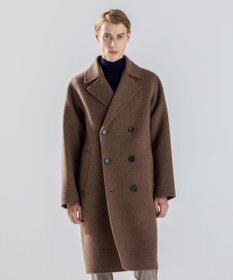 JOSEPH HOMME 【LEON掲載】【新素材】ウールキャメルリバー　ダブルブレストチェスターコート