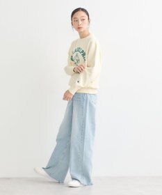 earth music&ecology チャンピオン　ｅｍａｅプリント裏毛プルオーバー