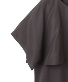 23区 S 【汗じみ防止/洗える】スムースデザイン ラッフルカラー カットソー