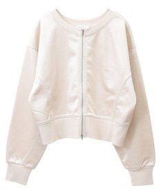 Green Parks サテンボンディングＺｉｐカーディガン