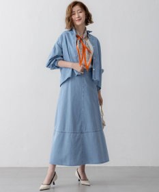 23区 ヘリンボーン プリント スカーフ