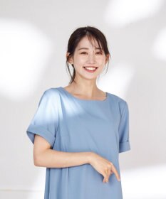 Tiaclasse L 【洗える】ギャザーヘムフレアワンピース